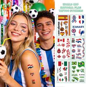 Pegatinas <span class=keywords><strong>de</strong></span> Tatuajes Impermeables con Banderas <span class=keywords><strong>de</strong></span> Países del Mundial 2026, Accesorio para Fanáticos del Fútbol <span class=keywords><strong>de</strong></span> EE. UU., México y Canadá, Tatuajes Faciales para Partidos <span class=keywords><strong>de</strong></span> Fútbol (Juego <span class=keywords><strong>de</strong></span> 3 Piezas) - Product Image 2