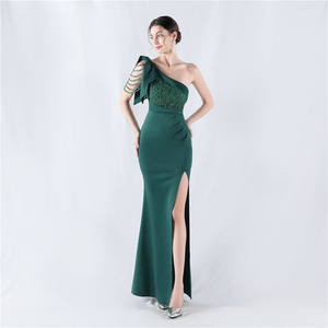 Maxi abito estivo in pizzo Sexy senza schienale elegante festa di compleanno di lusso abiti da sera lunghi da ballo - Product Image 4