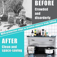 Rak Bumbu Dapur Silikon Tahan Panas di Atas Kompor Rak Atas Magnetik Rak Kompor Silikon Rak Magnetik