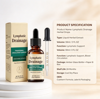 Gouttes de drainage lymphatique à marque privée OEM, extrait liquide à base de plantes, complément alimentaire favorisant la circulation sanguine, formule personnalisée