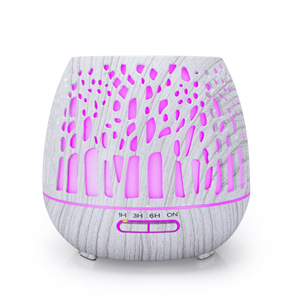 Difusor de Aroma con Diseño de Madera y Humidificador Ultrasónico de 400ml para Hogar, Oficina y Dormitorio con Temporizador y Luz LED - Product Image 5