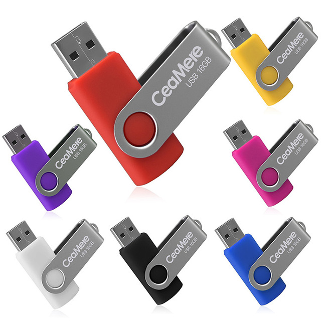 Ceamere C14 Metal Swivel USB 2.0/3.0 Flash Drive 16GB-256GB Customizable with FCC CE ROHS Certification 2-Year Warranty