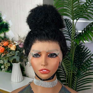 360lace Brazilian Hair Kinky Straight <b>Wig</b> Transparent for <b>Lace</b> High Density 250% Virgin Hair Frontals Closures Supply - Product Image 1