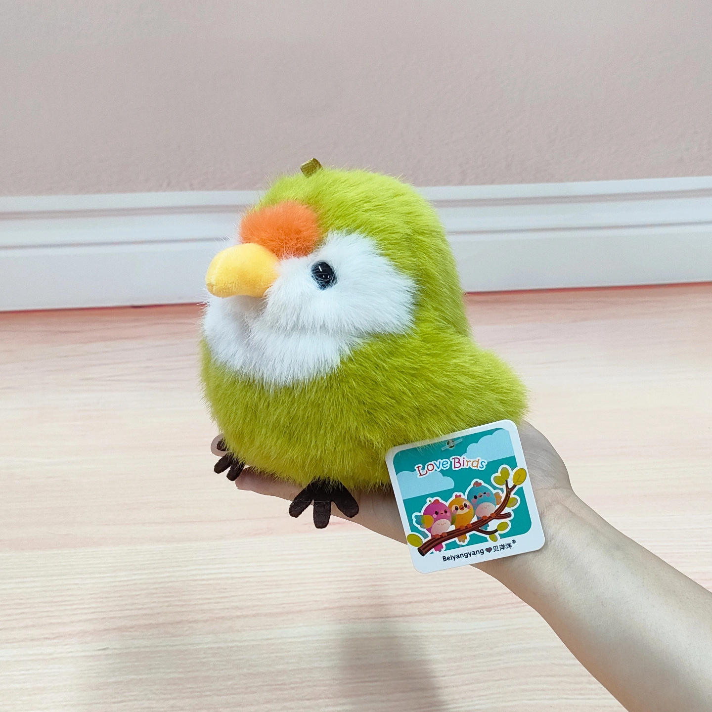 ชุดนกขนาด12ซม. -- นกแก้วสีเขียว (100กรัม)