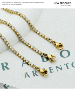 Square CZ Tennis <b>Bracelet</b> | 18K PVD Gold Stainless Steel Adjustable Chain | Minimalist Waterproof Jewelry for Women | No Fading - Product Image 6