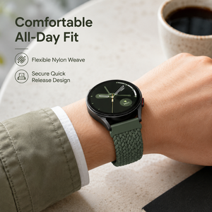 Quick Release Braided Band for Samsung <strong>Galaxy</strong> Watch Active 3 4 5 6 7 Gear 2 S3 40 42 44 45 46 47mm Sport Magnetic Nylon Strap - Product Image 4