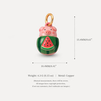 Nouveauté 2026 : Breloques en laiton personnalisables DIY, motifs animaux mignons (Chat, Chien, Ours, Cochon, Panda, Pingouin, Canard) – Pendentifs en cuivre plaqué or 18 carats pour la création de bijoux et cadeaux