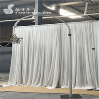 Lustres en aluminium argenté Cintre pour tuyaux et drapés Lustres en arc Curved Backdrop Heavy Duty Pipe and Drape Kit for Event