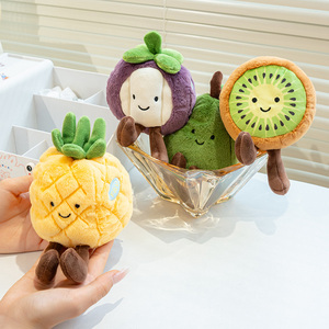 Boneka Plush Buah Seri Simulasi Kreatif, Ornamen Meja Durian & Stroberi yang Lucu, untuk Mesin Cakar - Product Image 4