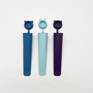 Conception animale Sans BPA Couvercle attaché durable et réutilisable Moule à glace multicolore Moules à glace en silicone Moules à glace en silicone - Product Image 3