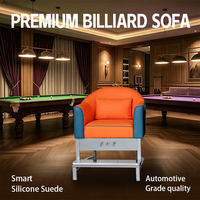 Fauteuil de billard Q1 à tube carré unique, directement de l'usine, en cuir silicone imperméable, pour usage commercial, idéal pour les nouveaux salles de billard