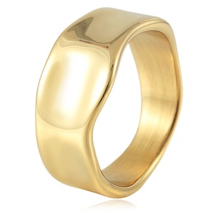 yunnique Fashion <b>Rings</b> Geometric <b>Gold</b> Women's Jewelry Gift Plain Band - Product Image 1