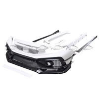 Olotdi Nouveau Spoiler de Pare-chocs Avant, Jupes Latérales, Diffuseurs et Canards Style VRS en Carbone + FRP Noir FK8B001 de Haute Qualité, à Fixation par Vis