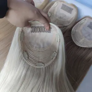 Lange Gladde Zijdeachtige Toupet Haar Vrouw Geen Wirwar, Geen Verlies Dames Haar Toppers Chinese Cuticula Remy Menselijk Haar Topper