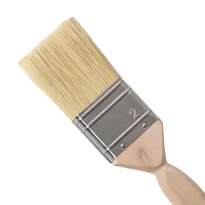 Wooden Handle colorful filament paint brush, Angle Brushes in Assorted Sizes for All Latex and Oil Paints & Stains