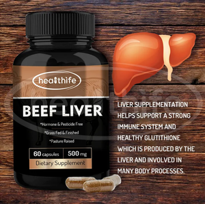 FocusHerb Menyediakan OEM Suplemen Bubuk Hati Sapi Beku Kering dari Sapi yang Diberi Makan Rumput, Kapsul Hati Sapi - Product Image 4