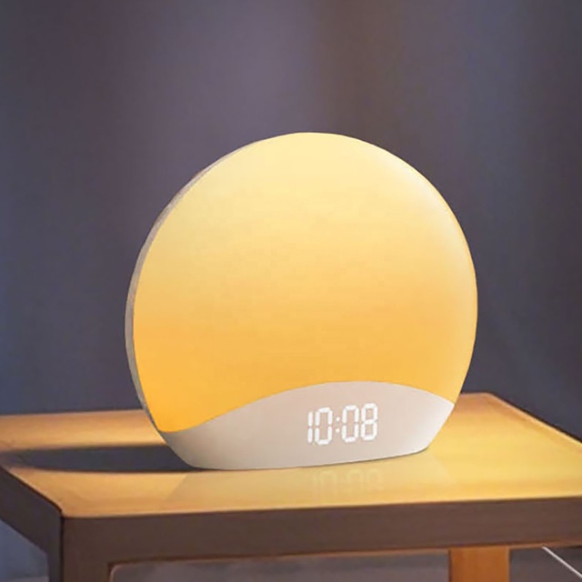 HiFiD R7 Sunrise Alarm Clock 26 Soothing Sounds 8-Color Night Light White Noise Machine for Heavy Sleepers