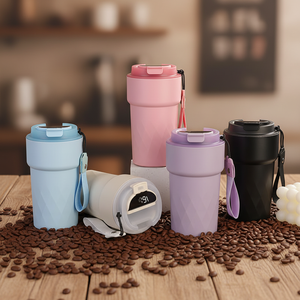 <span class=keywords><strong>Mug</strong></span> à café intelligent en acier inoxydable à double paroi de 510 ml avec logo <span class=keywords><strong>personnalisé</strong></span>, affichage LED de la température, tasse thermique isolée sous vide – Vente en gros - Product Image 3