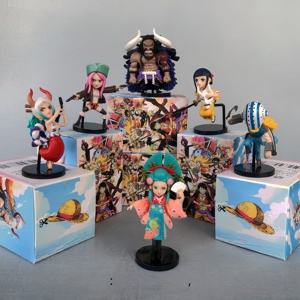 Figurine Anime Pose d'Action Boîte Mystère 6 Pièces Style Combat Dynamique avec Luffy, <span class=keywords><strong>Law</strong></span>, Kid pour Collection des Fans et Décoration de Bureau - Product Image 2
