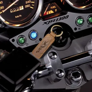 Porte-clés de <span class=keywords><strong>moto</strong></span> en cuir de vache, pour Yamaha XJR400 XJR1300 <span class=keywords><strong>XJR</strong></span> 400 <span class=keywords><strong>1300</strong></span> - Product Image 3