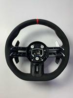 Volant personnalisé en cuir semi-perforé et carbone pour Mercedes-Benz W463 W219 C217 W217 CLS W218 W166 W205 W211 GLC