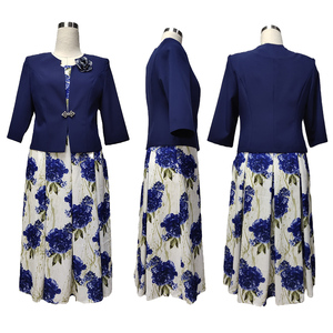 Vestidos de Tallas Grandes 2XL 3XL 4XL 5XL, Abrigo de Brocado, Ropa Elegante para Mujer - Product Image 2