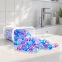 Dr.easy OEM Capsules de lessive en gel écologiques jetables 4-en-1, billes de lavage liquides parfumées aux fleurs pour vêtements