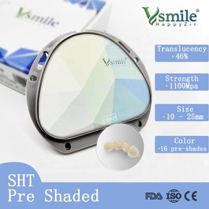 Disque CadCam dentaire multicouche en zircone 46% translucidité SHT matériaux céramiques esthétiques en dentisterie - Product Image 2