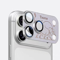 Protecteur d'objectif d'appareil photo en verre trempé 9H anti-rayures en aluminium métallique 2.5D AR+AF pour 17 Air Pro Max