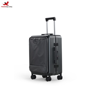 20 Inch Front Open Carry on Luggage Waterproof <b>Suitcase</b> Hard Shell Spinner Luggage with Laptop CompartmentRTS Bulk Mixed Order - Product Image 1