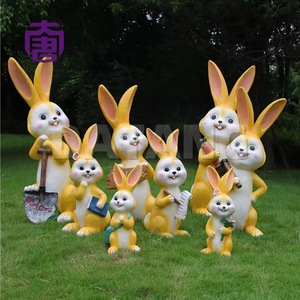 Customized Large Ip65 Waterproof Led Rabbit Lamp Resin Landscape Outdoor Garden Street Decor New Year's Day Christmas - Product Image 2