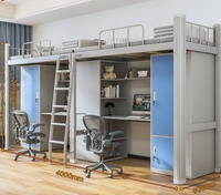 Lits superposés modernes en métal pour adultes, meubles de maison économiques, tailles simple et double avec structure en fer pour chambre ou salon