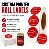 Étiquettes personnalisées imprimées pour sauce chocolat fraise, autocollantes de précision pour emballage de desserts de boulangerie avec impression couleur intégrale