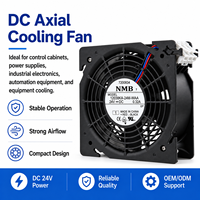 Ventilateur de refroidissement sans balais DC à haut débit d'air NMB 12038KA-24M-WAA 24V 0.32A 2 fils 20x120x38mm pour équipement d'armoire de contrôle industrielle