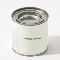 Boîte en fer blanc mat de qualité alimentaire avec couvercle à vis, 80g-250g, hermétique, pour le stockage du thé, du café, du matcha en poudre, avec logo OEM, vente en gros