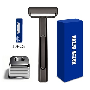 <span class=keywords><strong>Rasoir</strong></span> manuel vintage pour homme, style roller, double lame, lames en acier inoxydable, manche en métal, pour le rasage du visage et du corps, épilation - Product Image 4