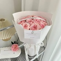 Bouquet de roses éternelles, cadeau de fleurs de savon, fleurs artificielles fraîches, bouquet éternel d'anniversaire