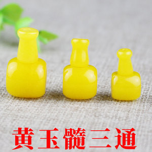 Quartzite Jade Buddha Head <b>Beads</b> Yellow Round For Bracelet Making Three Way ST002 - Product Image 4