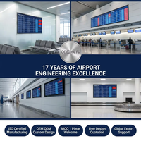 Boîte lumineuse LED encastrée pour aéroport, signalétique rétroéclairée en aluminium découpée sur mesure pour le signalétique mural et de plafond des terminaux