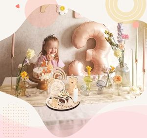 Décoration de fête d'<span class=keywords><strong>anniversaire</strong></span> Pafu couronne d'<span class=keywords><strong>anniversaire</strong></span> <span class=keywords><strong>personnalisée</strong></span> avec numéros 0-9 décoration de plaque de gâteau d'<span class=keywords><strong>anniversaire</strong></span> pour cadeau pour enfants - Product Image 3