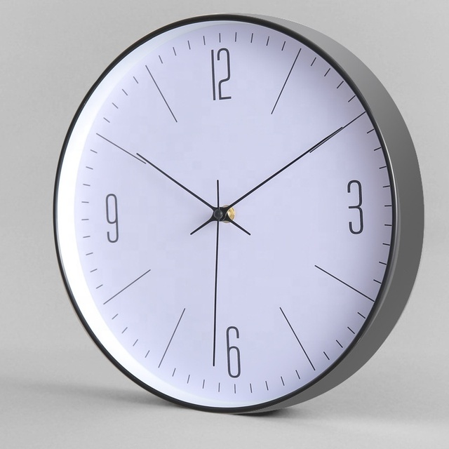 30cm Round Simple Stylish Mute Sweep Second Quartz Wall Clock Living Room Bedroom Nordic Art Wall Clock