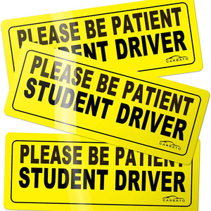 Aimant de conducteur <span class=keywords><strong>personnalisé</strong></span> pour <span class=keywords><strong>voiture</strong></span>, veuillez être Patient, étudiant, conducteur magnétique réfléchissant, autocollant de pare-chocs - Product Image 2