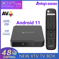 Personalizado Substituir TV Controle Remoto MEELO + Android 11 Smart Box XTV SE2 Lite S905W2 WiFi Xtream StalkerID ATV Live AV1 Media Player