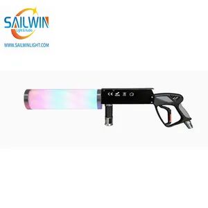 Mitrailleuse à jet de brouillard Co2 LED de poche avec tuyau de 3m éclairage à effet de scène pour Dj Disco Party Bar Club Somke Machine