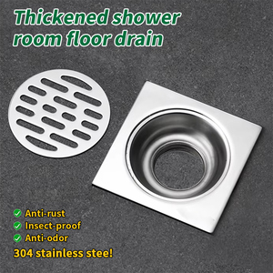 Pano.V New Modern Outdoor Bathroom Accessories Backflow Preventive Square 304 Stainless Steel Floor Shower <b>Drain</b> 10x10 Anti Odor - Product Image 2