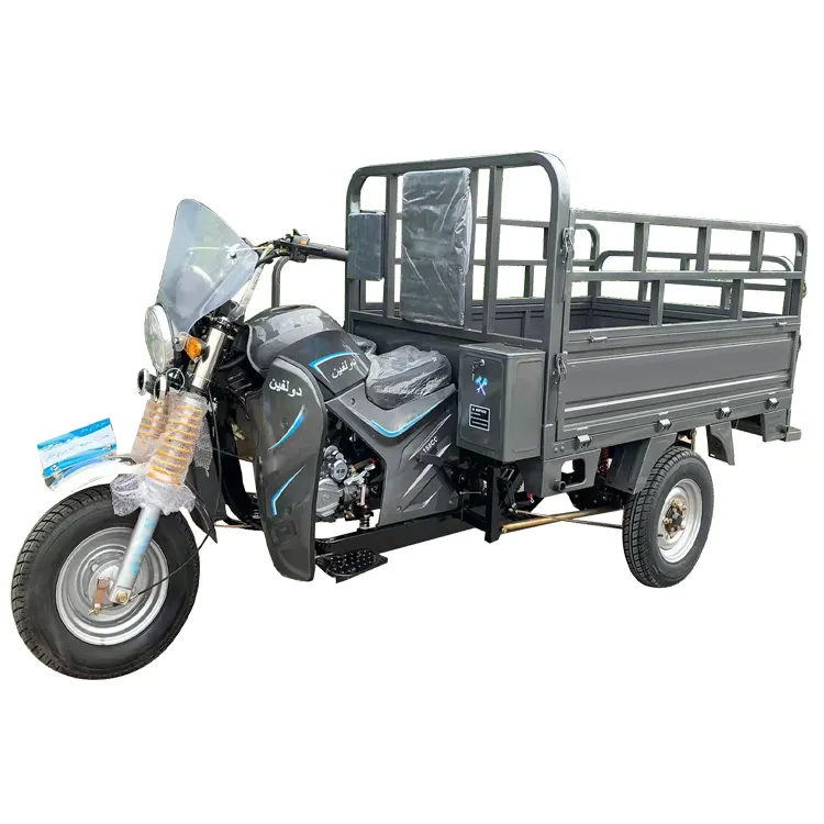 Yüksek kalite en büyük yüklü çin'de yapılan 150cc/200cc üç tekerlekli bisiklet motosiklet 3 tekerlekli benzinli kargo çekçek kargo araçları