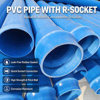 Bewässerungsrohr 75mm bis 500mm Blau Grün Grau Gummi-Ringverbindung PN10 Trinkwassersicher Korrosionsbeständiges PVC-Rohr