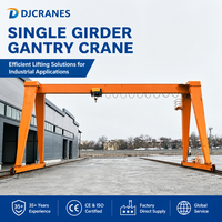 Grue portique monopoutre extérieure de 20 tonnes avec palan à engrenages CD/MD pour la manutention de matériaux en usine, le stockage et la levée de charges en entrepôt