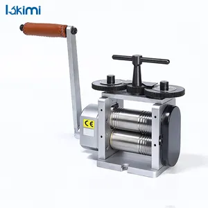 DIY-Schmuckherstellungsmaschine - Kombinations-Klebermühle in Grau mit 110 mm Rollen Metall-Kleberlaminierungsmaschine