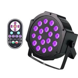 Venta caliente 18 LED Par Uplight 18W UV Purple Laser Light Pro DMX Control Wedding Stage Event Party JD Par Can Strobe